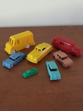 Vintage 1950s Molded Plastic Toy Vehicle Lot